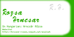 rozsa hrncsar business card